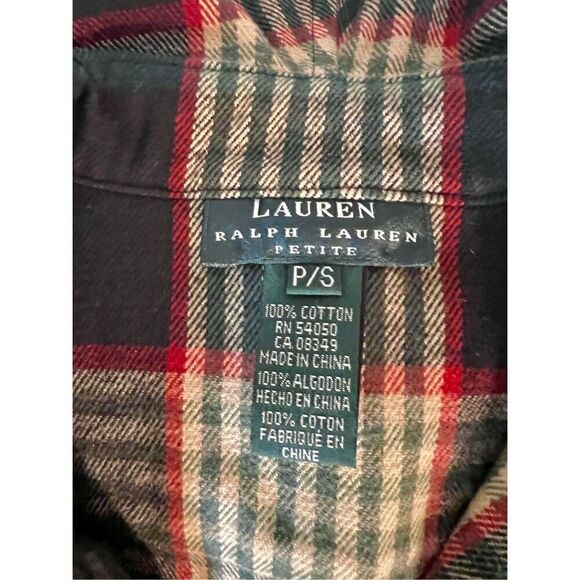Ralph Lauren Hooded Zip Up Jacket Plaid Sz P/S - Picture 7 of 9